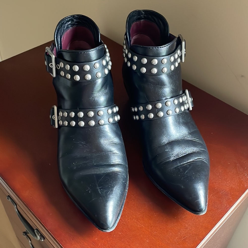 Marc by Marc Jacobs booties black studs size 61/2 with box